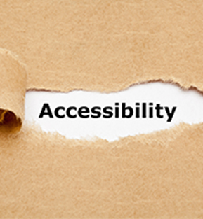 Accessibility written behind a torn piece of paper